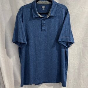G.H. Bass & Co. Heathered Blue Performance Polo